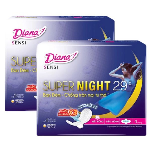 Combo 2 băng vệ sinh ban đêm Diana Sensi Super Night